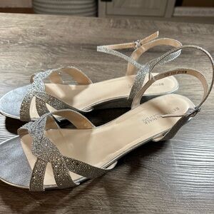 Touch Ups Women's Lena Wedge Sandal - Silver. Size 12W